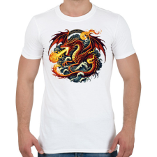 PRINTFASHION Sárkány - Férfi póló - Fehér férfi póló