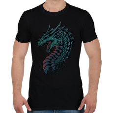 PRINTFASHION Sárkány  - Férfi póló - Fekete