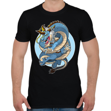 PRINTFASHION Sárkány  - Férfi póló - Fekete férfi póló