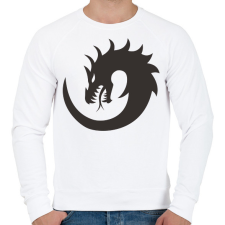 PRINTFASHION Sárkány - Férfi pulóver - Fehér férfi pulóver, kardigán