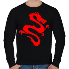 PRINTFASHION Sárkány - Férfi pulóver - Fekete férfi pulóver, kardigán