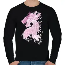 PRINTFASHION sárkány - Férfi pulóver - Fekete férfi pulóver, kardigán