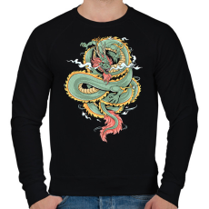 PRINTFASHION sárkány - Férfi pulóver - Fekete
