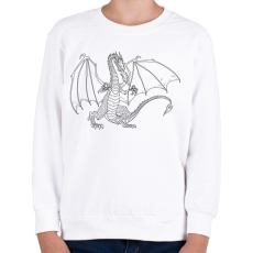PRINTFASHION Sárkány  - Gyerek pulóver - Fehér