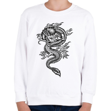 PRINTFASHION Sárkány  - Gyerek pulóver - Fehér