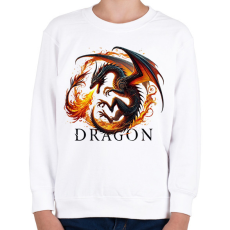 PRINTFASHION Sárkány - Gyerek pulóver - Fehér