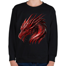 PRINTFASHION Sárkány - Gyerek pulóver - Fekete