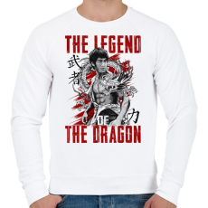 PRINTFASHION Sárkány legendája - Férfi pulóver - Fehér