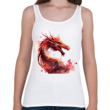 PRINTFASHION sárkány - Női atléta - Fehér női trikó