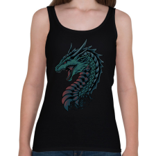 PRINTFASHION Sárkány  - Női atléta - Fekete női trikó