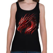 PRINTFASHION Sárkány - Női atléta - Fekete női trikó