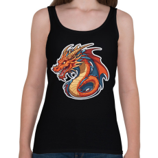 PRINTFASHION Sárkány  - Női atléta - Fekete