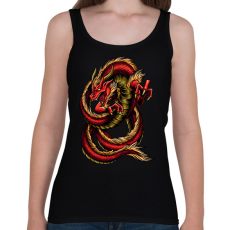 PRINTFASHION Sárkány  - Női atléta - Fekete