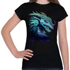 PRINTFASHION sárkány  - Női póló - Fekete