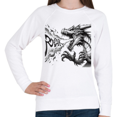 PRINTFASHION Sárkány - Női pulóver - Fehér