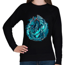 PRINTFASHION sárkány - Női pulóver - Fekete