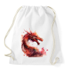 PRINTFASHION sárkány - Sportzsák, Tornazsák - Fehér