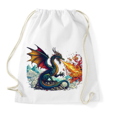PRINTFASHION Sárkány - Sportzsák, Tornazsák - Fehér tornazsák
