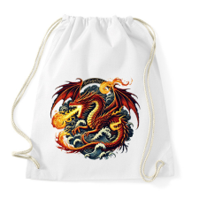 PRINTFASHION Sárkány - Sportzsák, Tornazsák - Fehér tornazsák