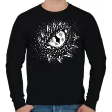 PRINTFASHION Sárkány szem - Férfi pulóver - Fekete férfi pulóver, kardigán
