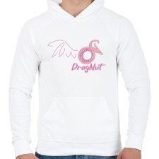 PRINTFASHION Sárkányfánk - Férfi kapucnis pulóver - Fehér férfi pulóver, kardigán