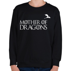 PRINTFASHION sárkányok anyja fehér - Gyerek pulóver - Fekete