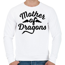 PRINTFASHION Sárkányok anyja - Férfi pulóver - Fehér férfi pulóver, kardigán