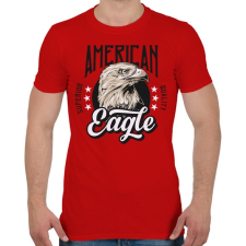 PRINTFASHION Sas 02 - American Eagle - Férfi póló - Piros férfi póló