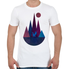 PRINTFASHION Sas és hegyek - Férfi póló - Fehér