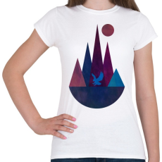 PRINTFASHION Sas és hegyek - Női póló - Fehér