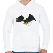 PRINTFASHION Sas - Férfi kapucnis pulóver - Fehér férfi pulóver, kardigán