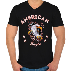 PRINTFASHION Sas - Férfi V-nyakú póló - Fekete