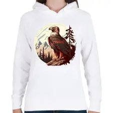 PRINTFASHION sas - Női kapucnis pulóver - Fehér női pulóver, kardigán