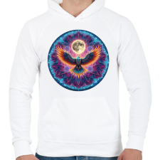 PRINTFASHION Sas teliholddal - Férfi kapucnis pulóver - Fehér férfi pulóver, kardigán