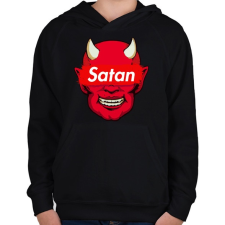PRINTFASHION Satan - Gyerek kapucnis pulóver - Fekete gyerek pulóver, kardigán