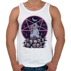 PRINTFASHION Sátánista nyúl - Férfi atléta - Fehér