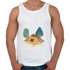 PRINTFASHION sátorozás - Férfi atléta - Fehér