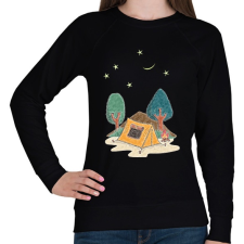 PRINTFASHION sátorozás - Női pulóver - Fekete női pulóver, kardigán