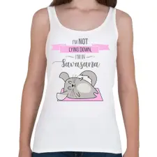 PRINTFASHION Savasana - csincsilla - Női atléta - Fehér női trikó