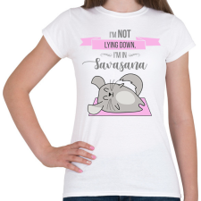 PRINTFASHION Savasana - csincsilla - Női póló - Fehér női póló