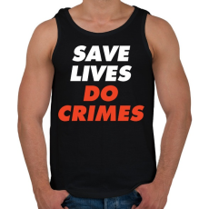 PRINTFASHION SAVE life - Férfi atléta - Fekete