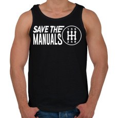 PRINTFASHION Save the manuals - Férfi atléta - Fekete