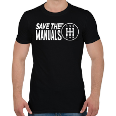 PRINTFASHION Save the manuals - Férfi póló - Fekete