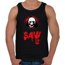 PRINTFASHION saw - Férfi atléta - Fekete atléta, trikó