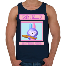 PRINTFASHION Say Hello - Férfi atléta - Sötétkék atléta, trikó