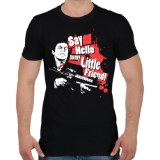 PRINTFASHION Say Hello - Férfi póló - Fekete