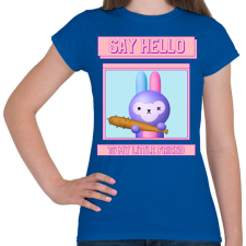 PRINTFASHION Say Hello - Női póló - Királykék női póló