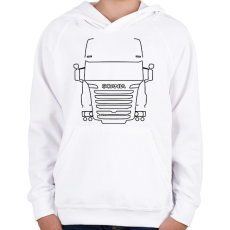 PRINTFASHION Scania - Gyerek kapucnis pulóver - Fehér