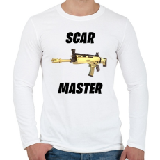 PRINTFASHION Scar Master - Fortnite (Fekete) - Férfi hosszú ujjú póló - Fehér