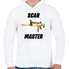 PRINTFASHION Scar Master - Fortnite (Fekete) - Férfi kapucnis pulóver - Fehér